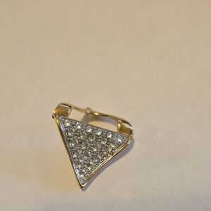 Elegant Gold and Silver Triangle Pendant